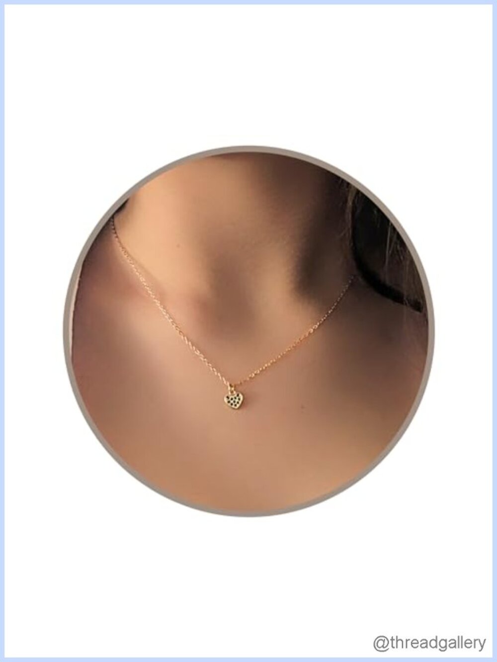 Heart Pendant Necklace Gold Plated Sterling Silver Cubic Zirconia 16in